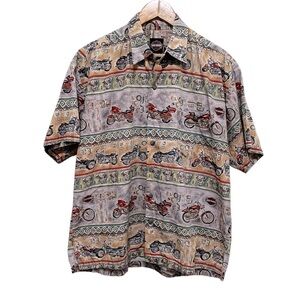HARLEY DAVIDSON Vintage 90s Made In Hawaii Short Sleeve Button Up Shirt Size L